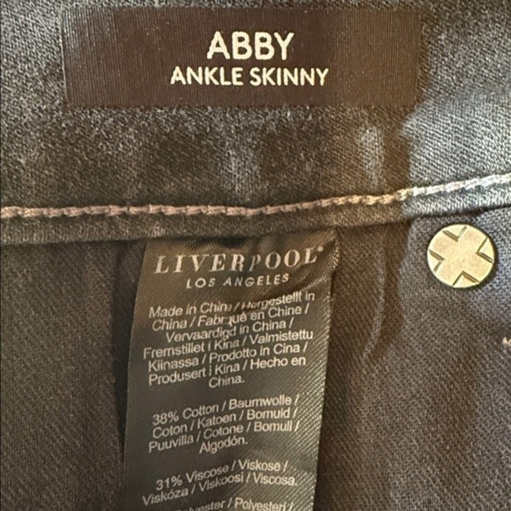 Liverpool Abby Ankle Skinny Jeans Women Dark Grey Eco Friendly Stretch Plus 18W - Picture 5 of 9